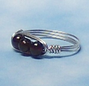 Garnet Sterling Ring